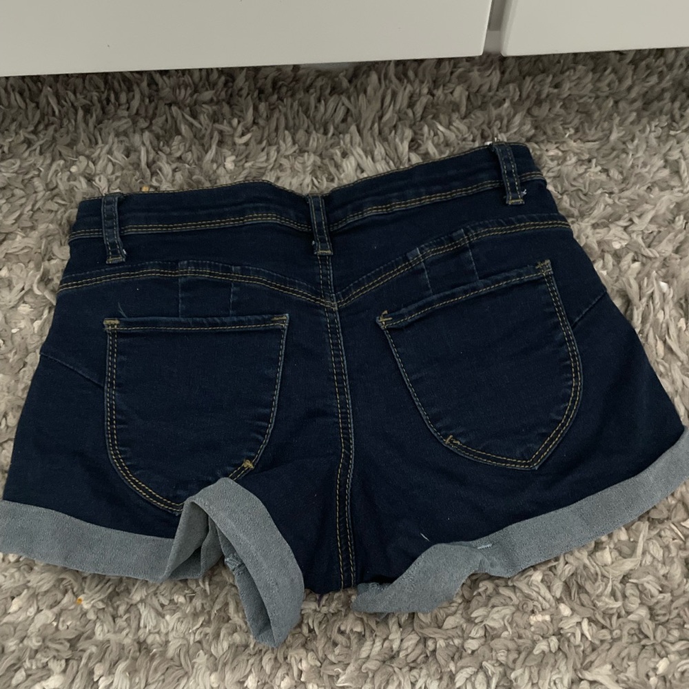 Hot Kiss Dark Blue Jean Shorts